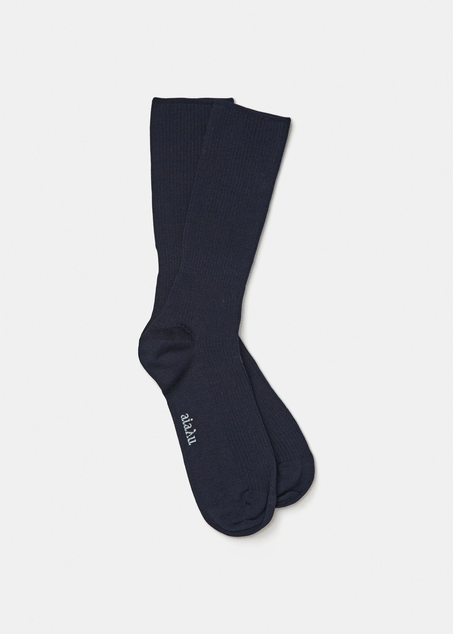 Aiayu "Wool Rib Socks" Navy