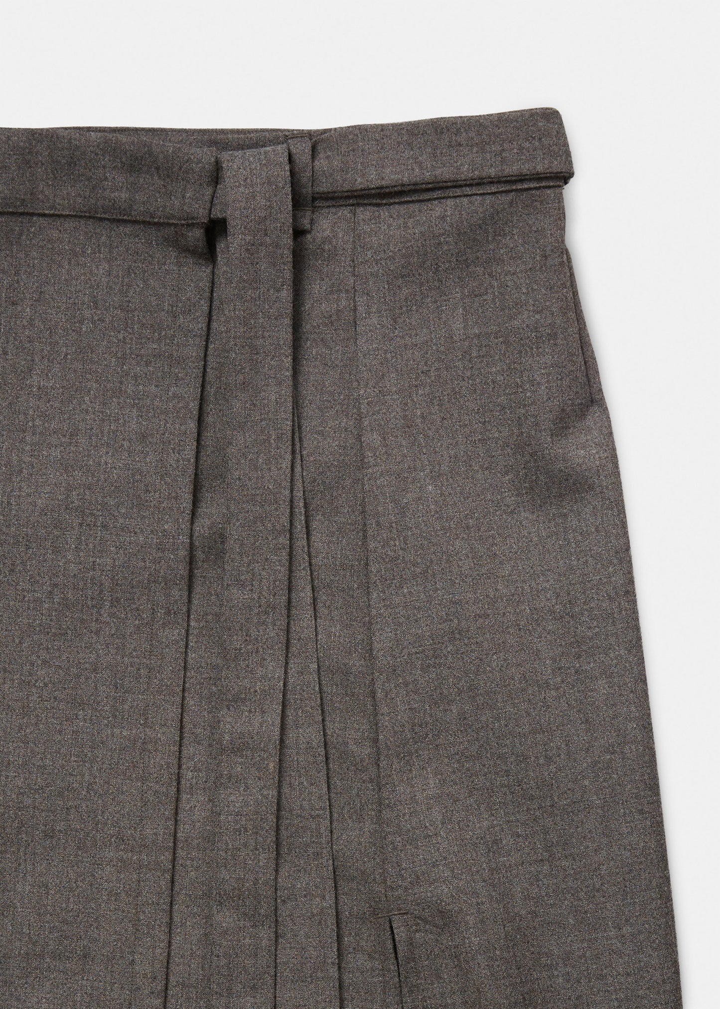 Aiayu "Wrap Skirt Fine Wool " Brownie Melange