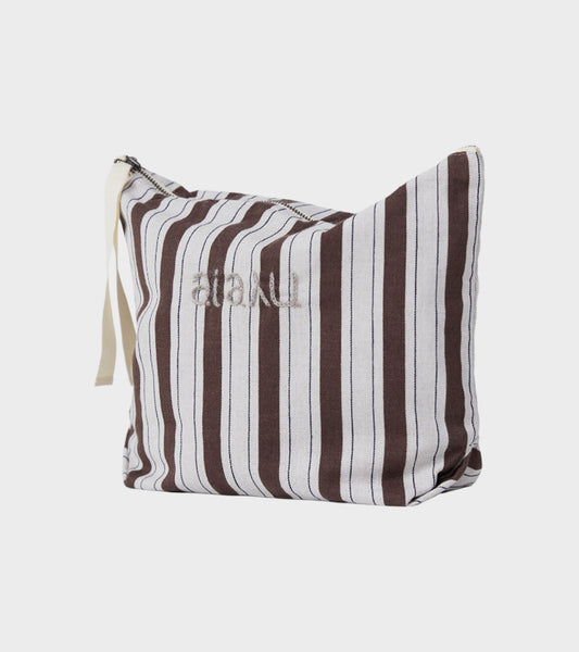 Aiayu "Pouch Cotton Slub Striped" Mix Brownie OS
