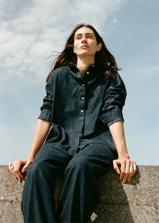 Aiayu "Lynette Shirt Denim" Dark Blue Jeans