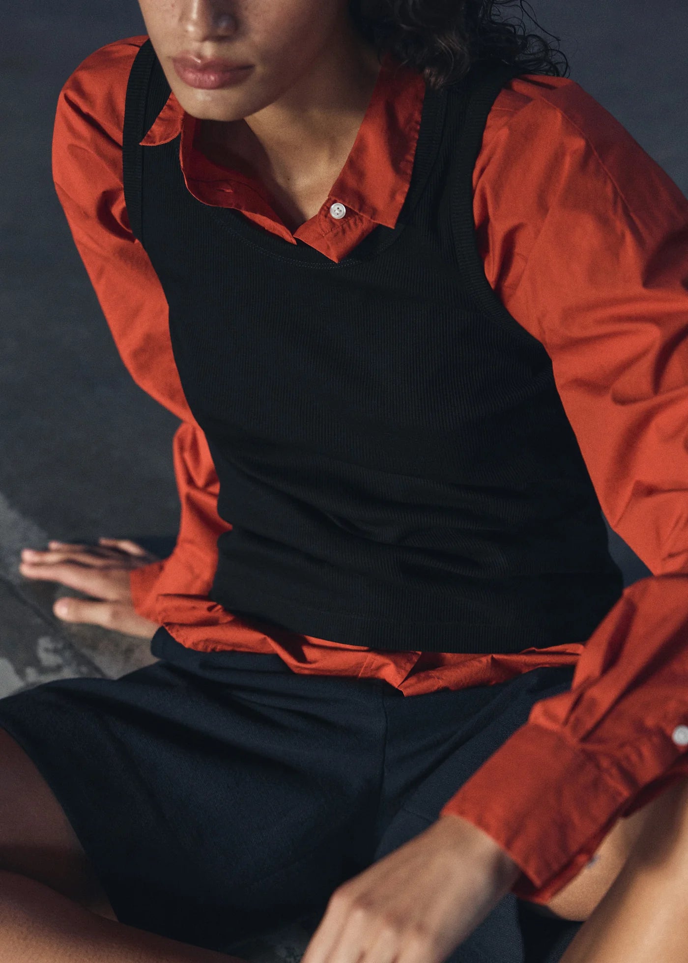 Aiayu "Gentle tank - cashmere" Black