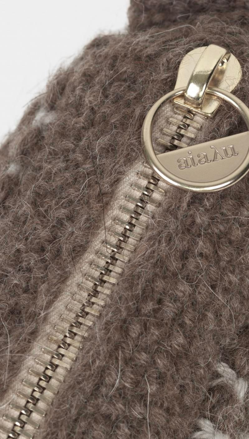 Aiayu "Helen Classic Clutch" Mix Brownie/Salt