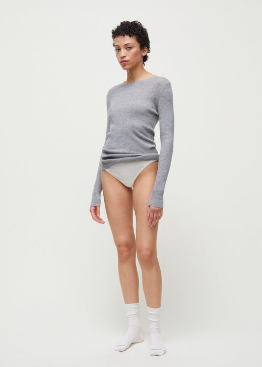 Aiayu "Madigan cashmere blouse" Grey Melange