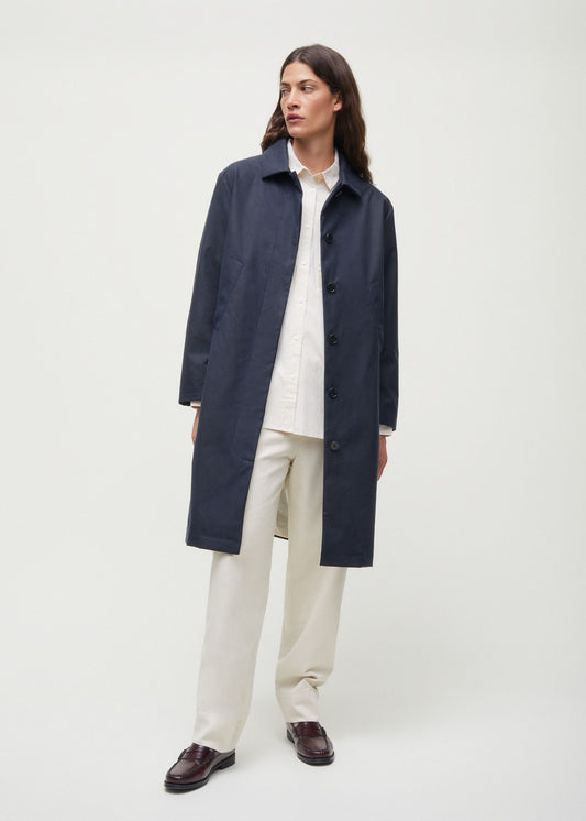Aiayu "Noor Coat Oilskin" Navy