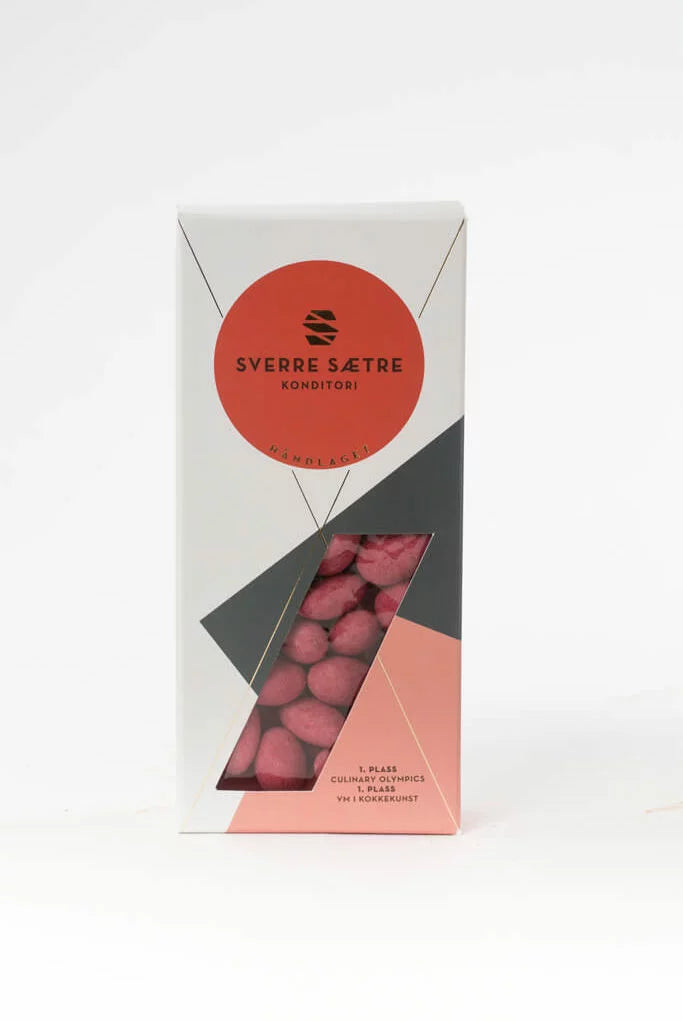 Sverre Sætre, Drasjerte mandler med bringebær