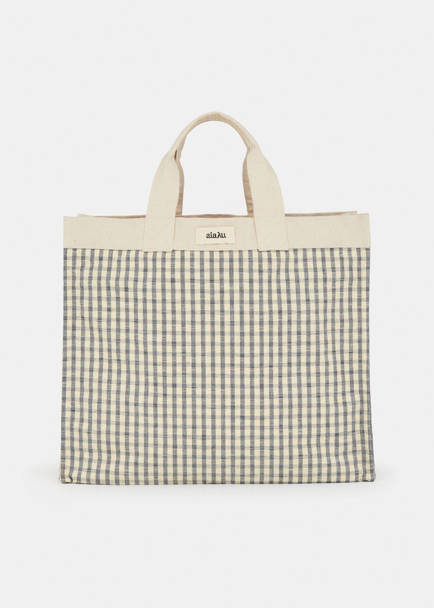 Aiayu "Shopper Check" Mix Navy OS
