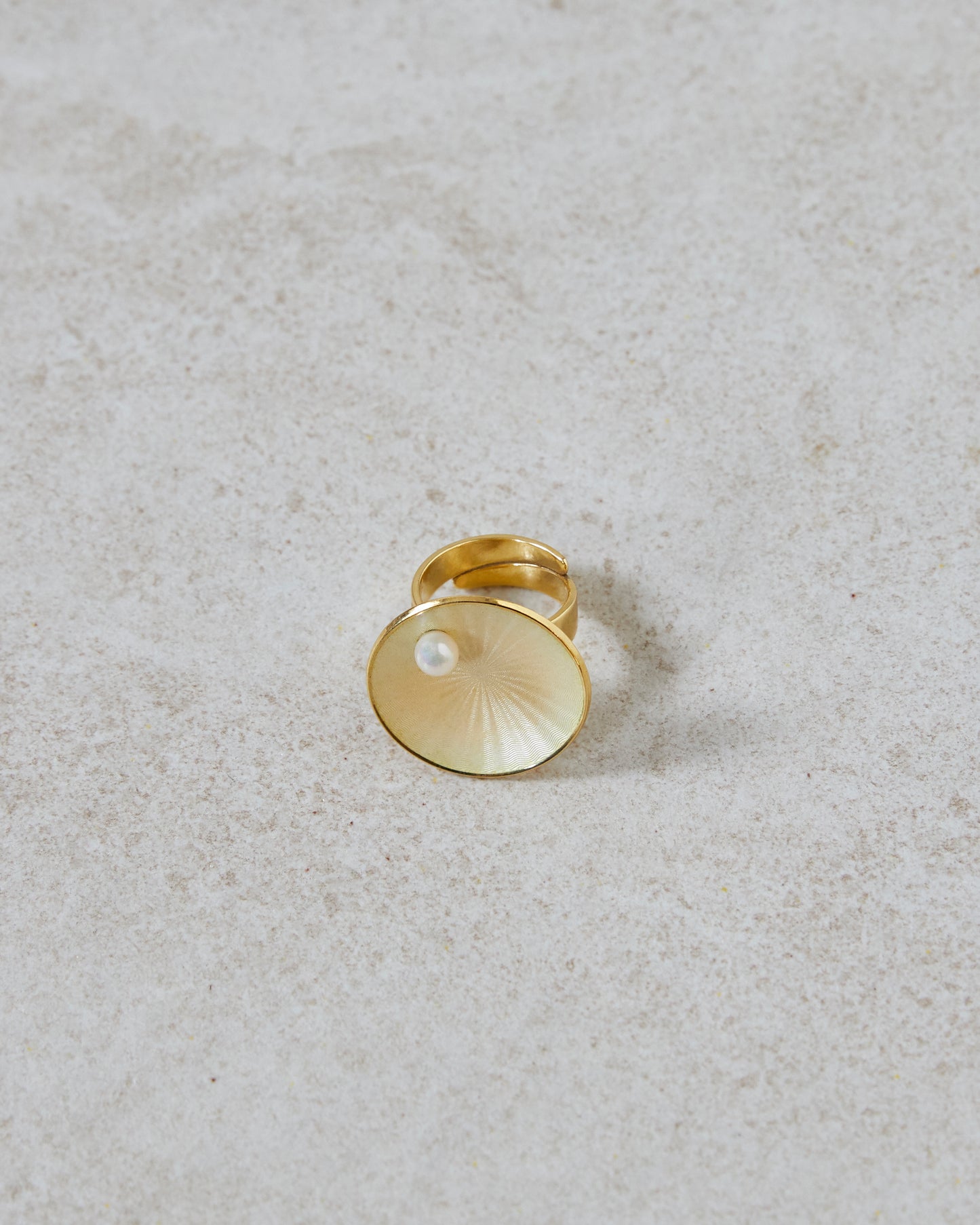Opro, Ring Olive en perle forgylt Champagne