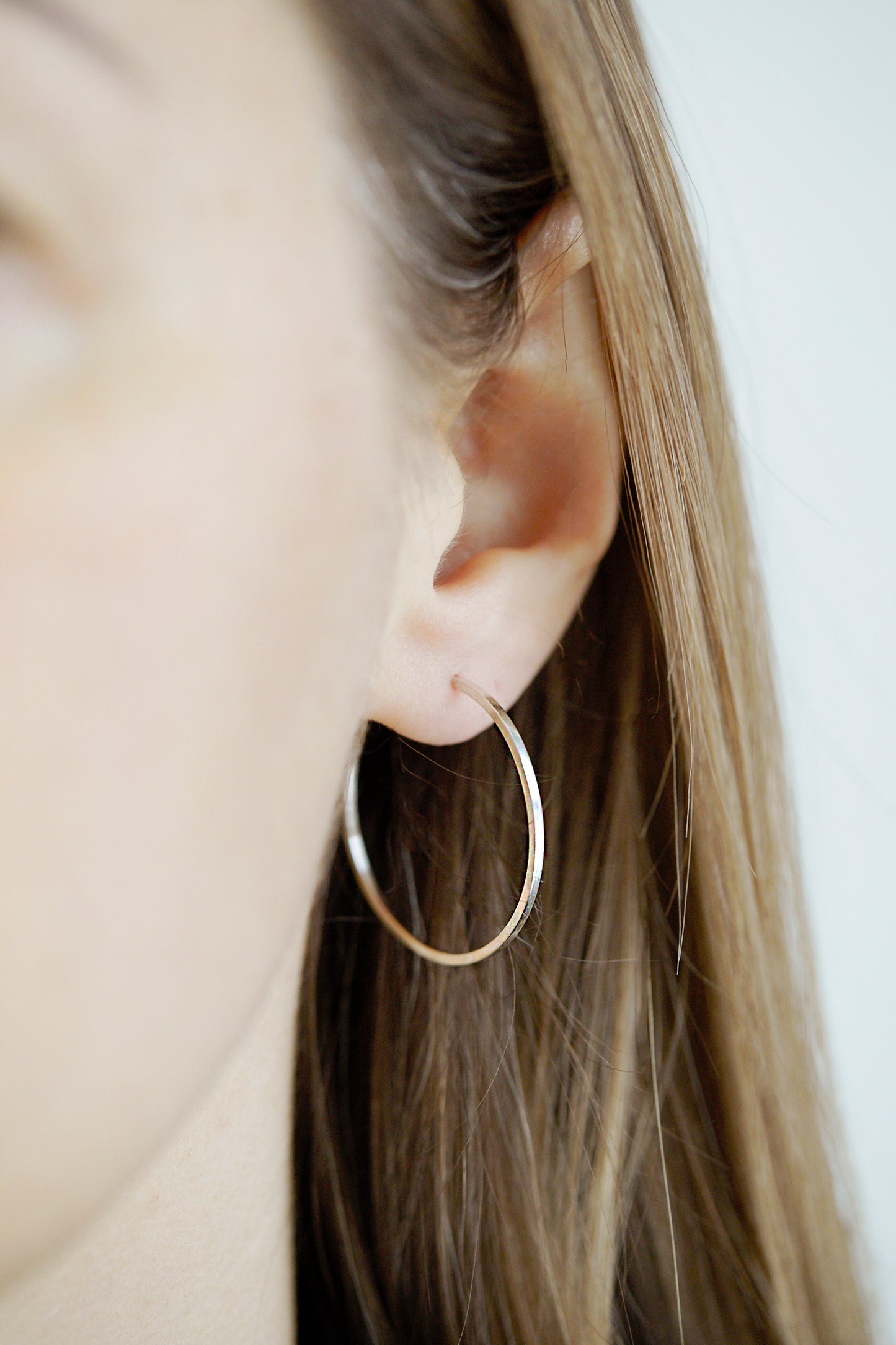 Miya hoop Silver 30mm, pair