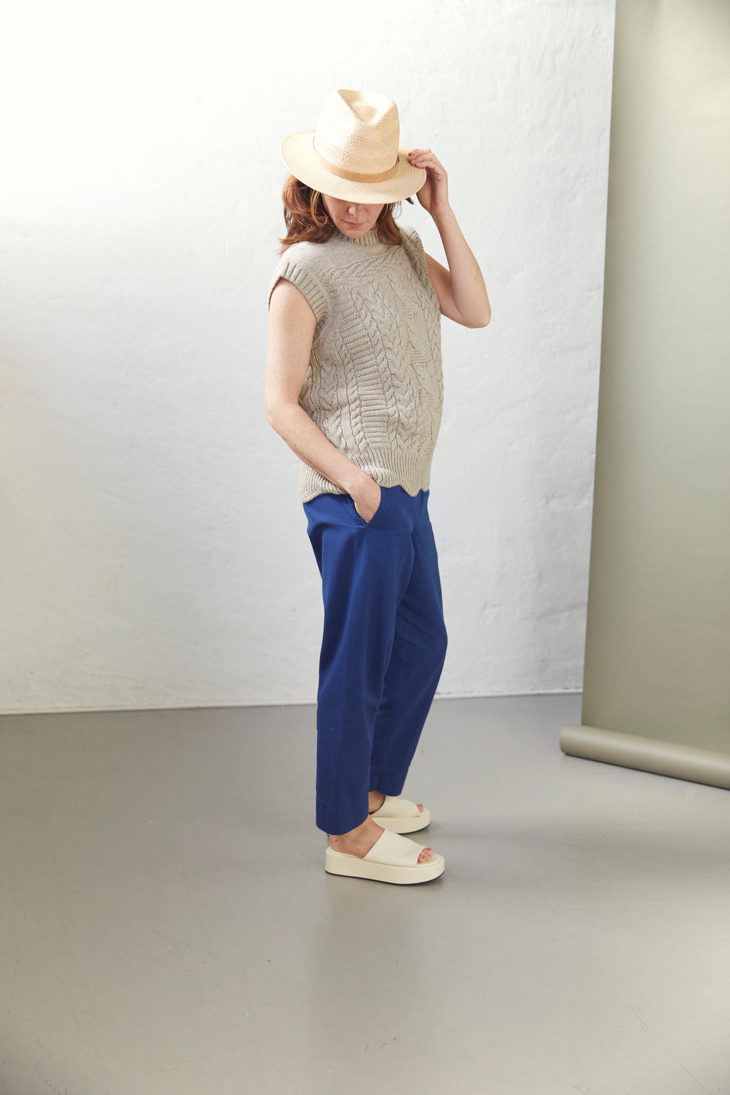 Aiayu "Coco Pant Twill" Japanese Blue