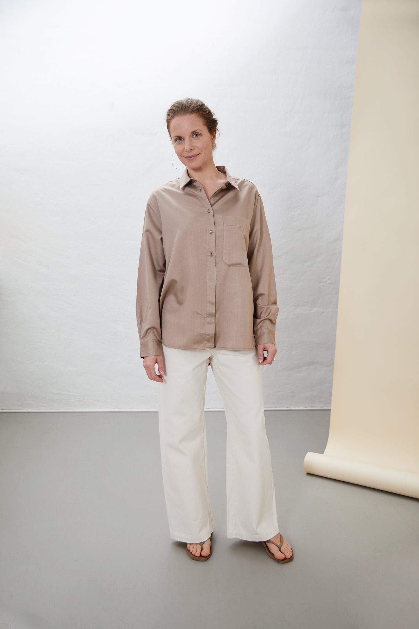 Aiayu "Silk Lynette Shirt" Cocoa