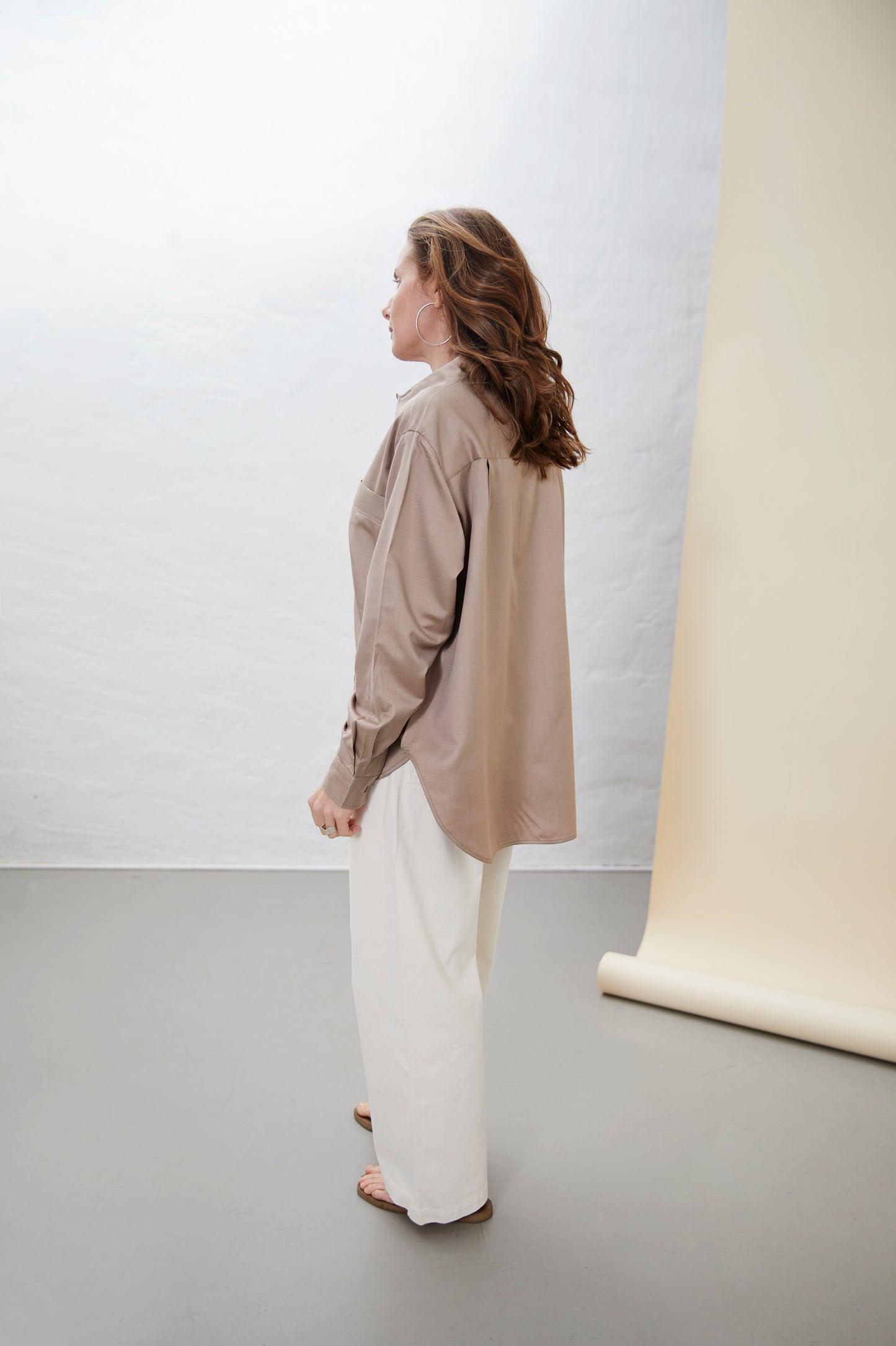 Aiayu "Silk Lynette Shirt" Cocoa