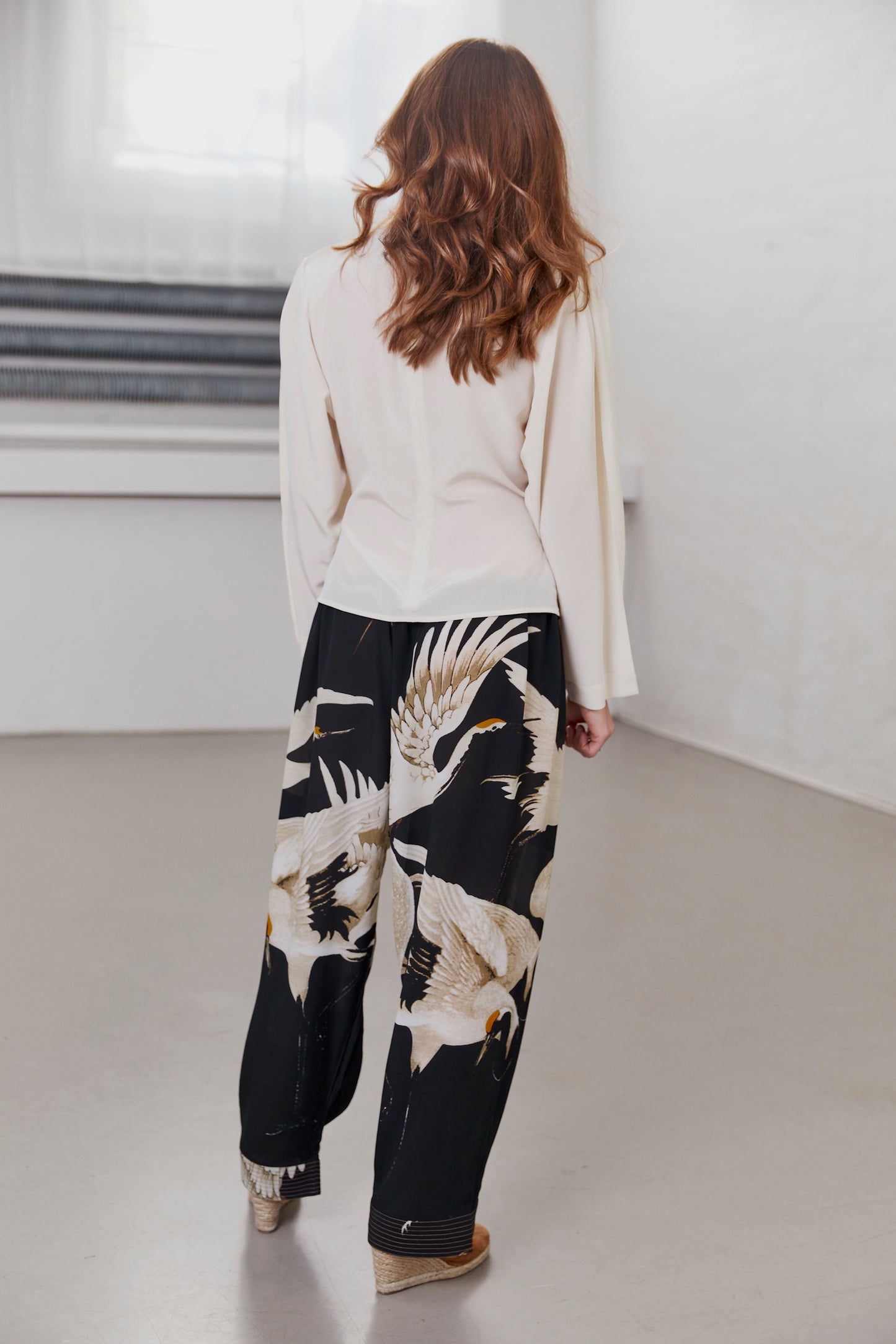 Lounge Pants Crepe Stork Black