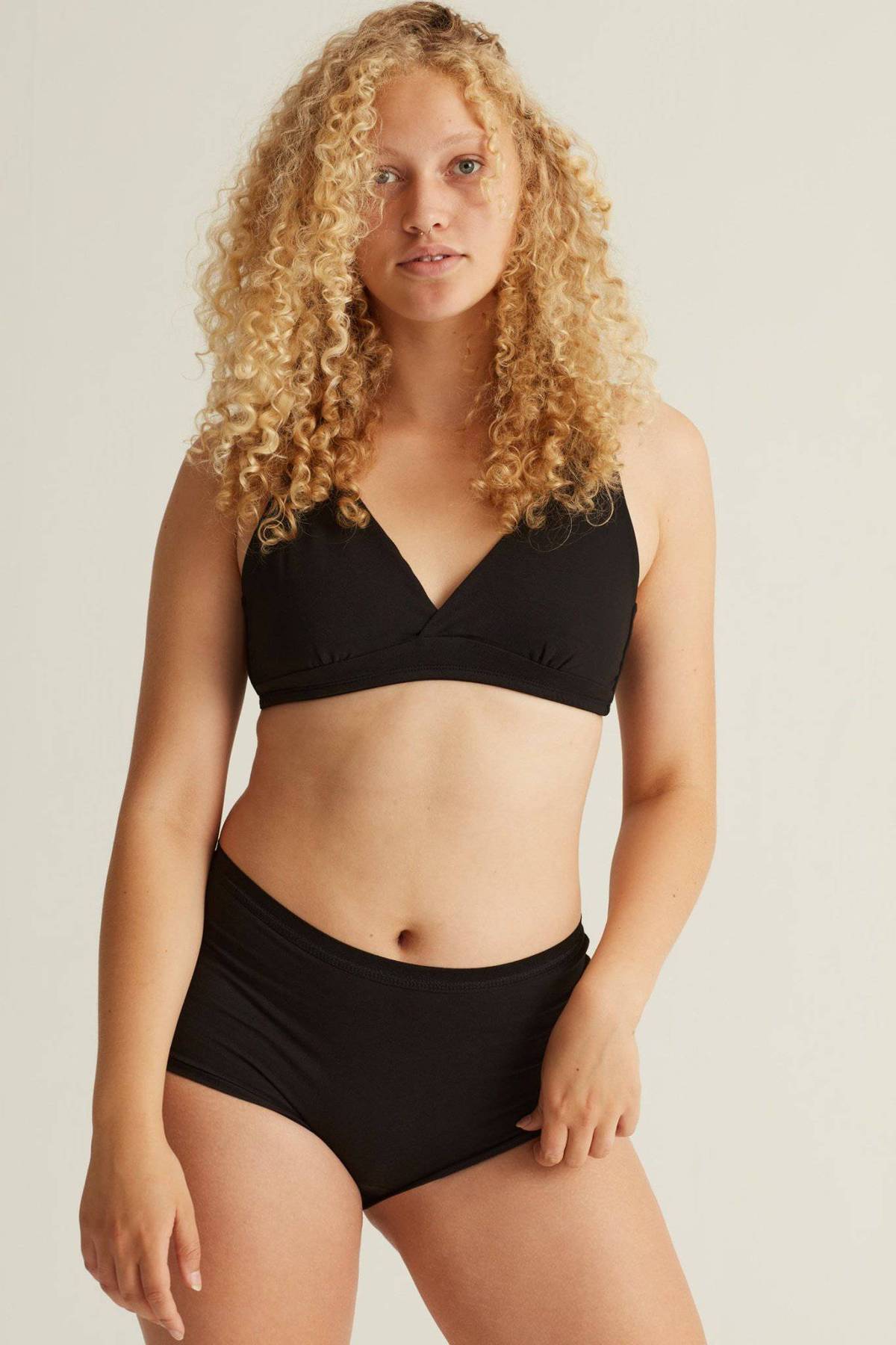 Organic cotton soft-bra CORE BRALETTE-Black