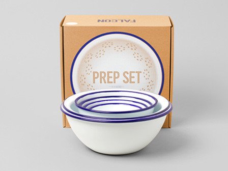 Falcon Enamelware, Prep Set Blå