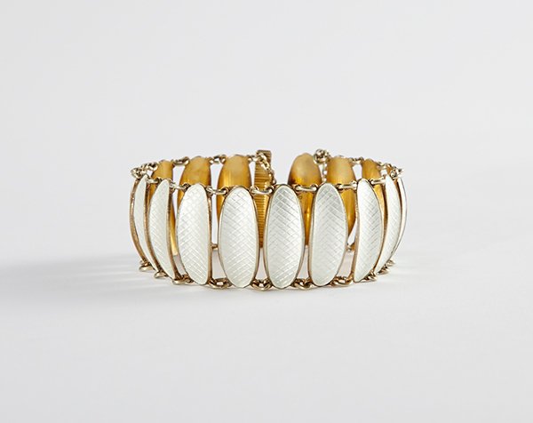 David Andersen, Vintage forgylt emalje armbånd