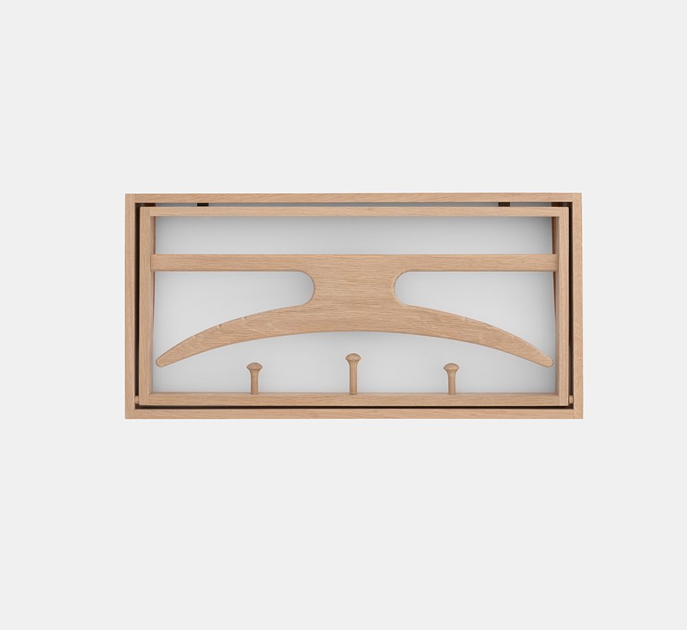 The Hanger, Soaped oak & grey blue