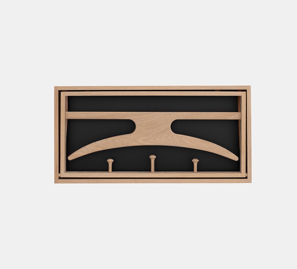 The Hanger, Soaped oak & grey blue
