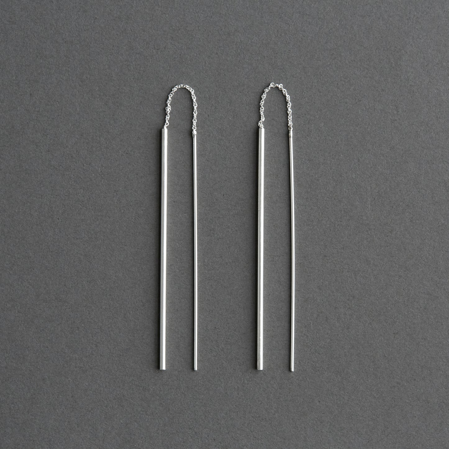 Pilar earpendant Silver, pair