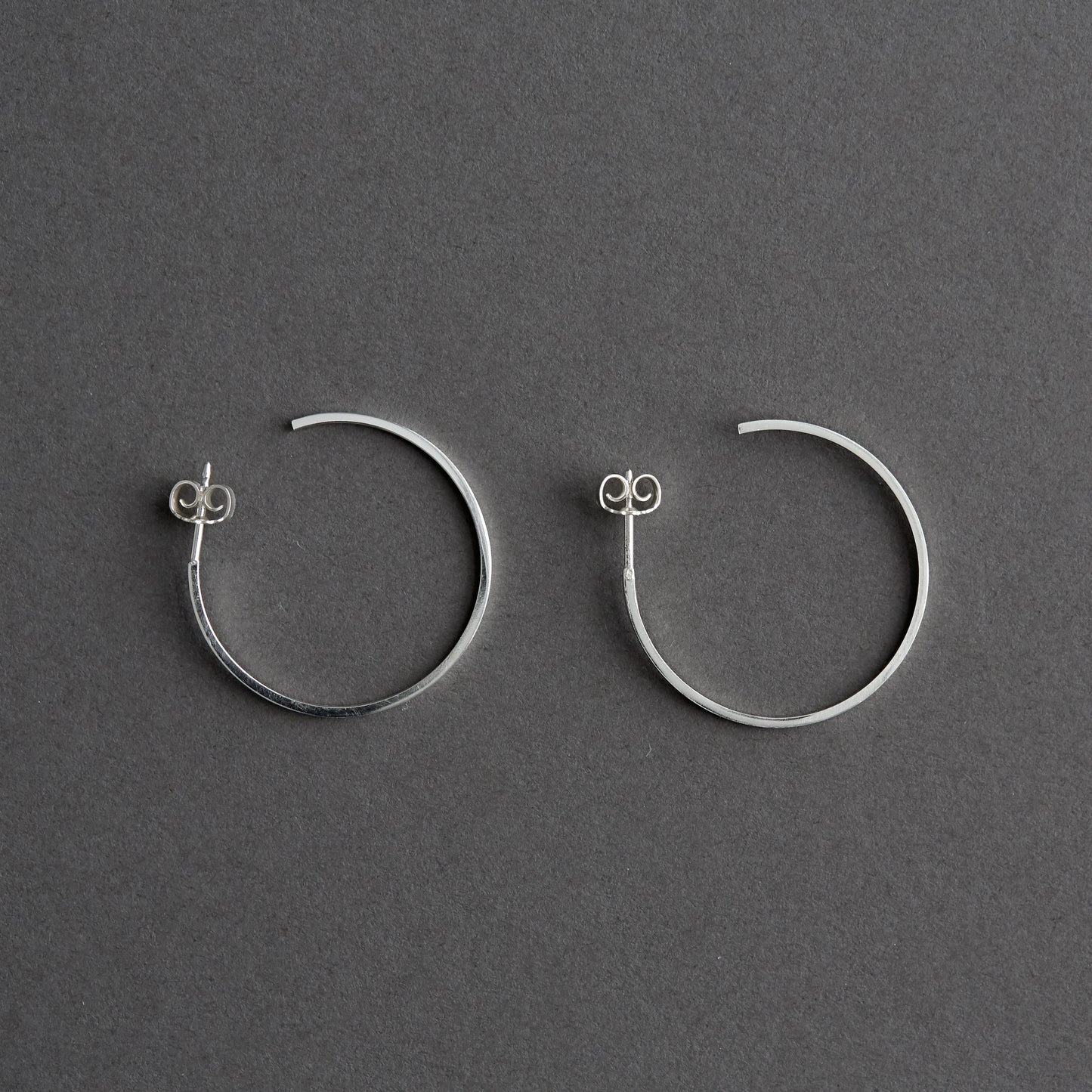 Miya hoop Silver 30mm, pair