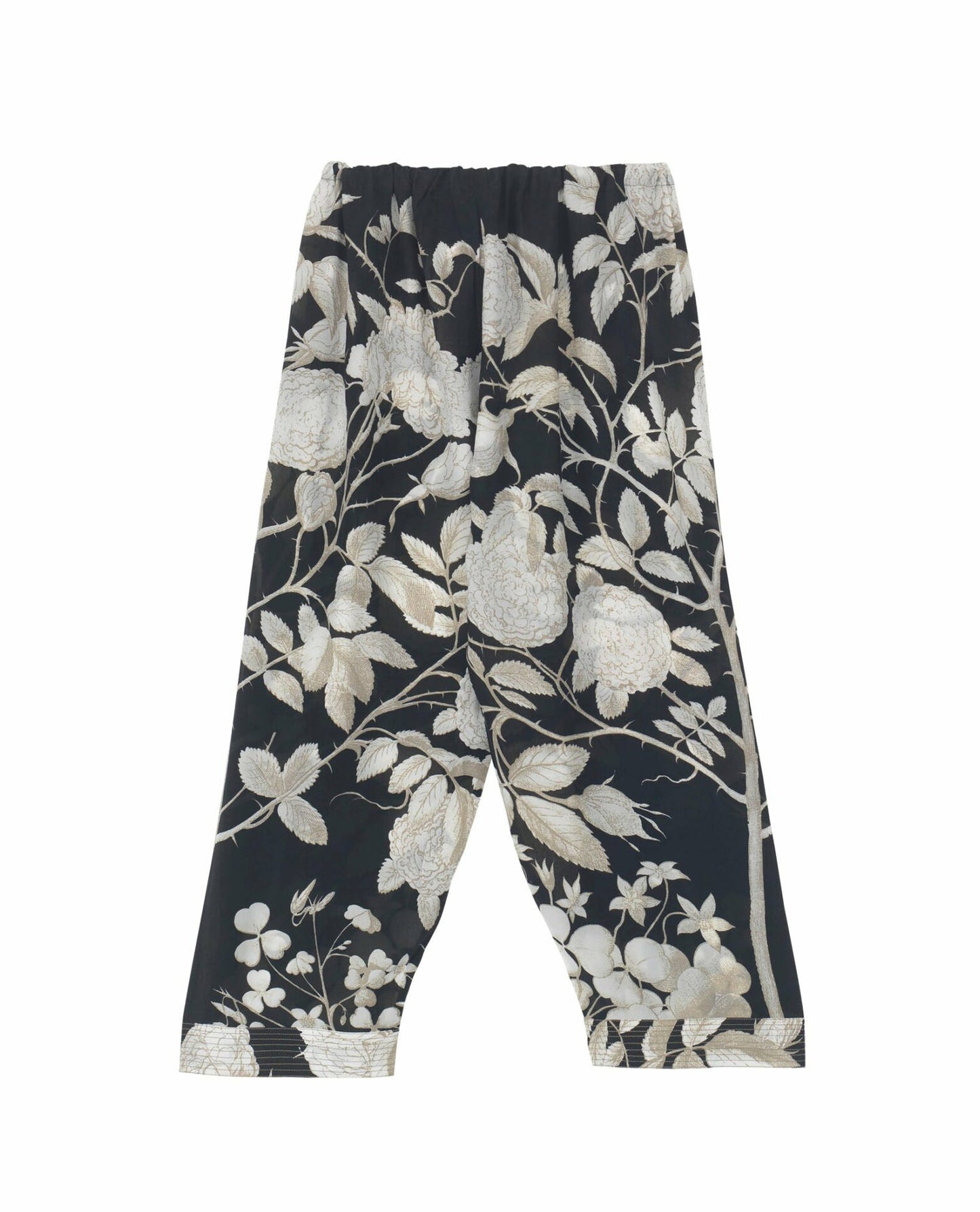 Lounge Pants Crepe Rosebush Black