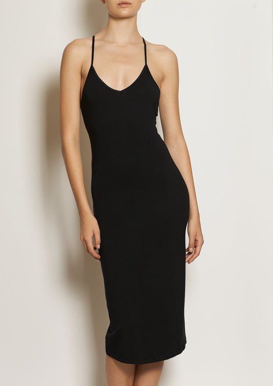 Slip dress SLIP MIDI- Black