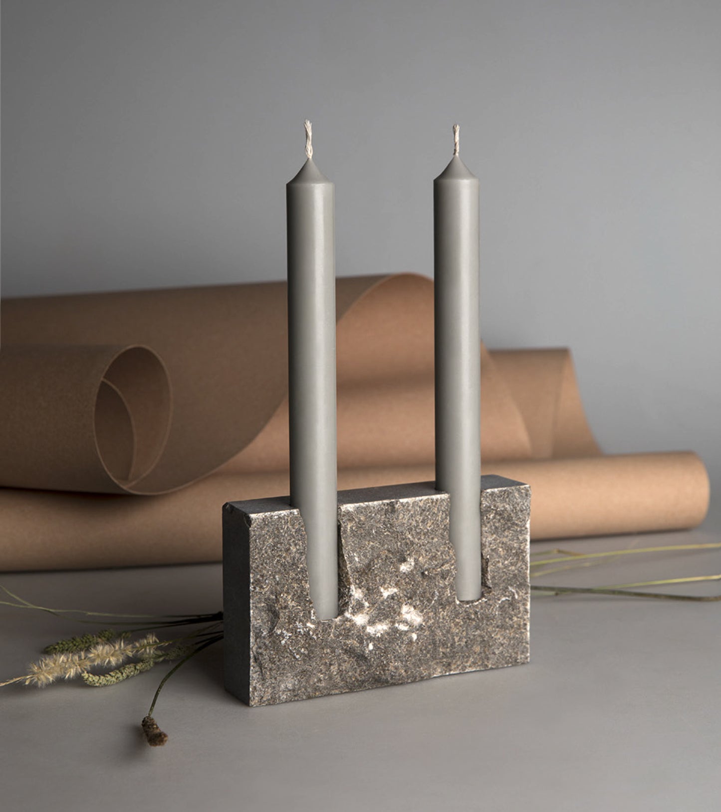 Snug candle holder: Grey Sant Vicenq - RAW