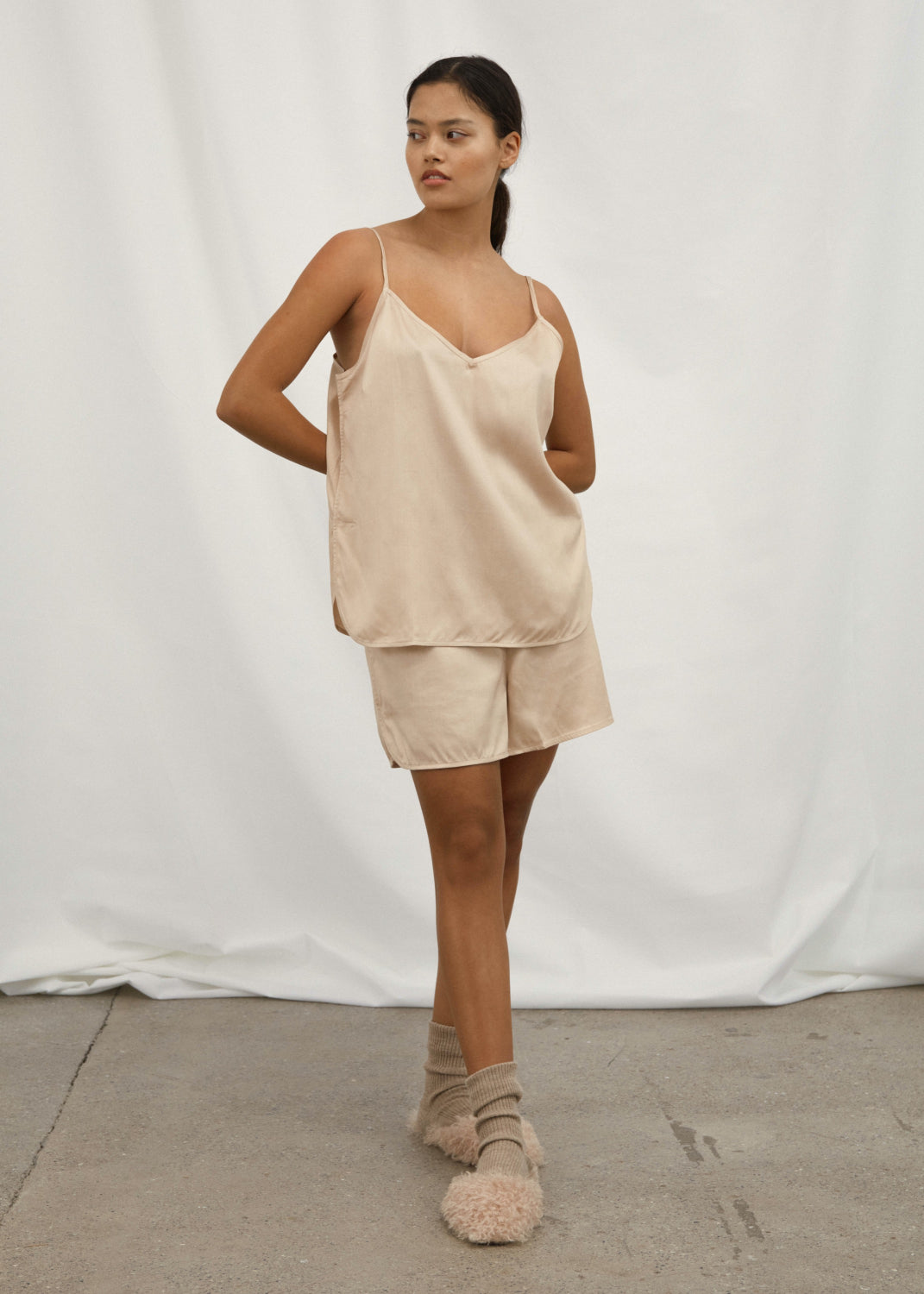 Aiayu "Anisha Shorts Silk" Champagne