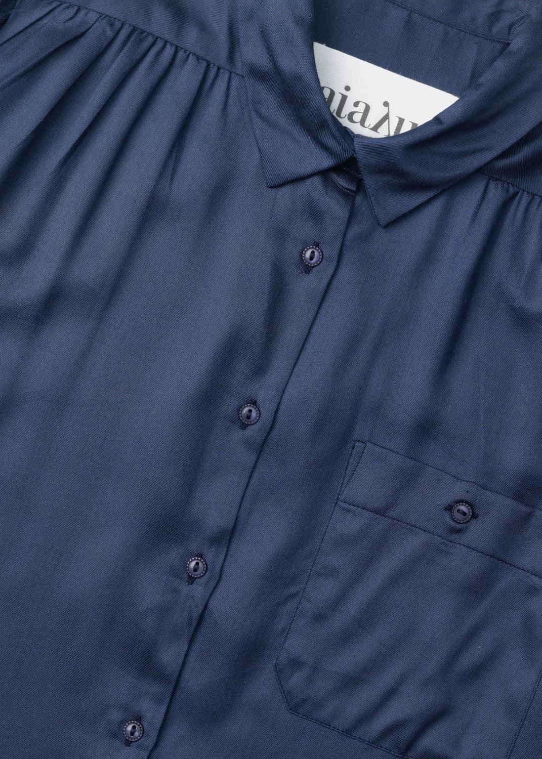 Aiayu "Anna Long Sleeve Silk" Blue Moon