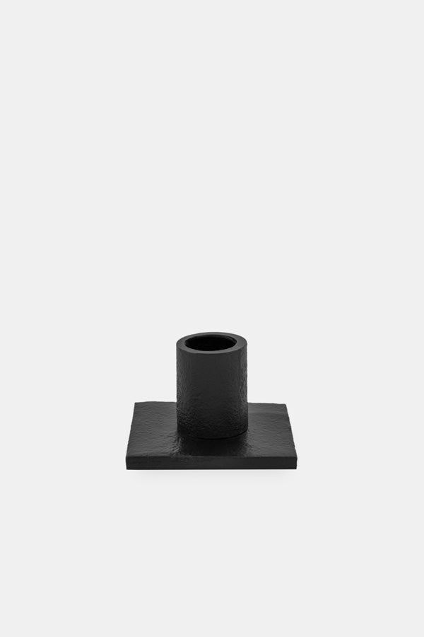 Square candle holder, Matt black