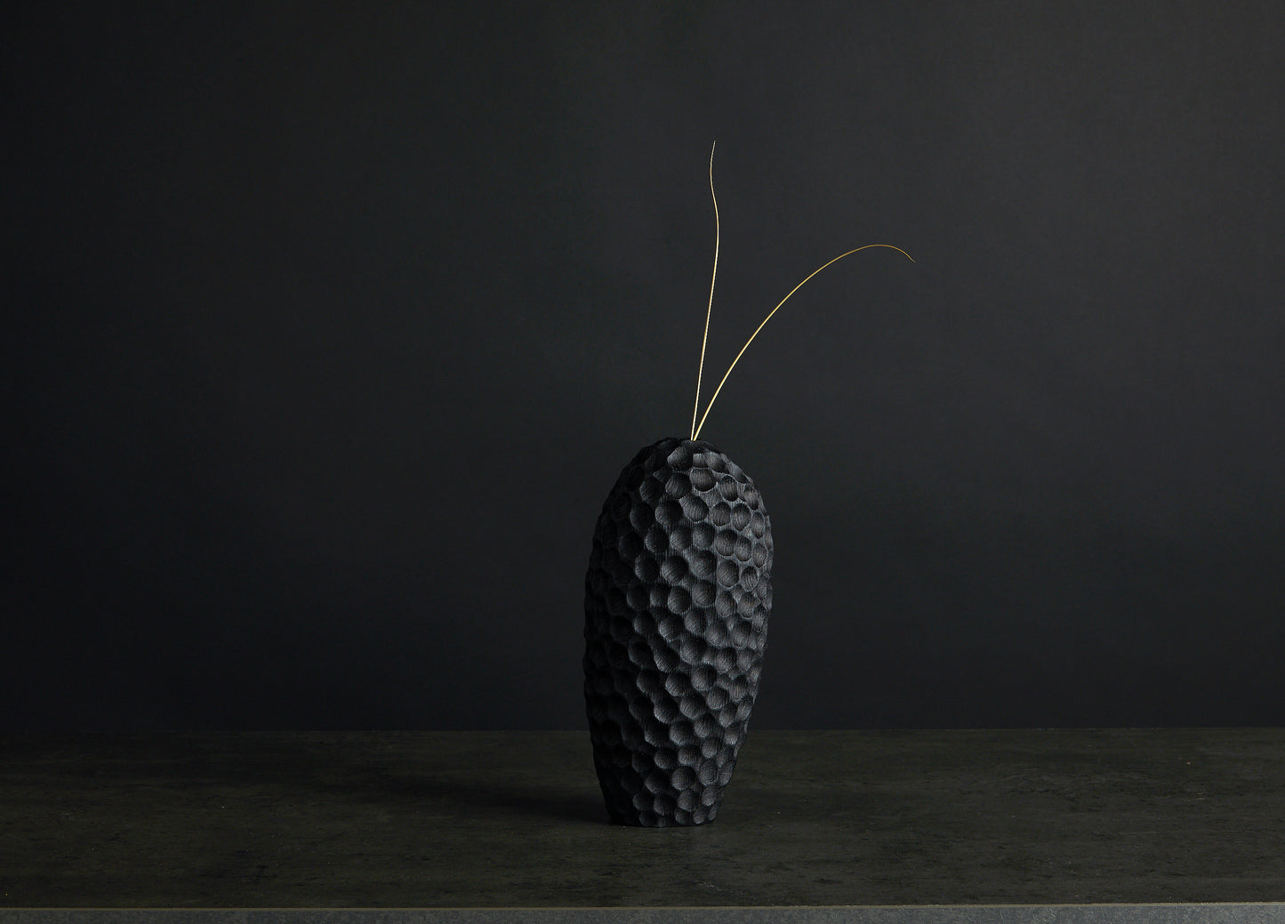 Løvfall vase brent Asketre 27cm