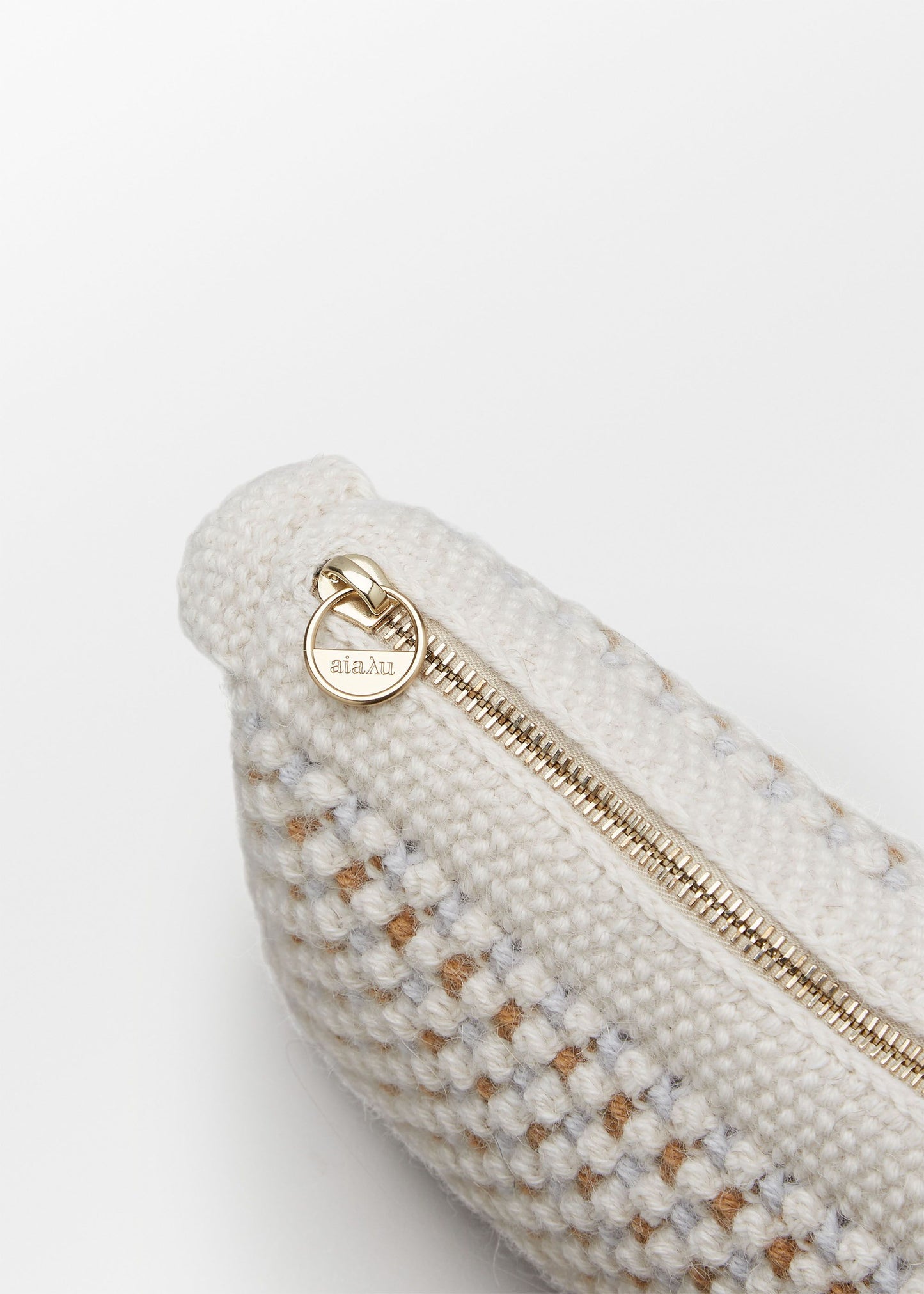 Aiayu "Helen Classic Clutch" Mix Stripe Tabac