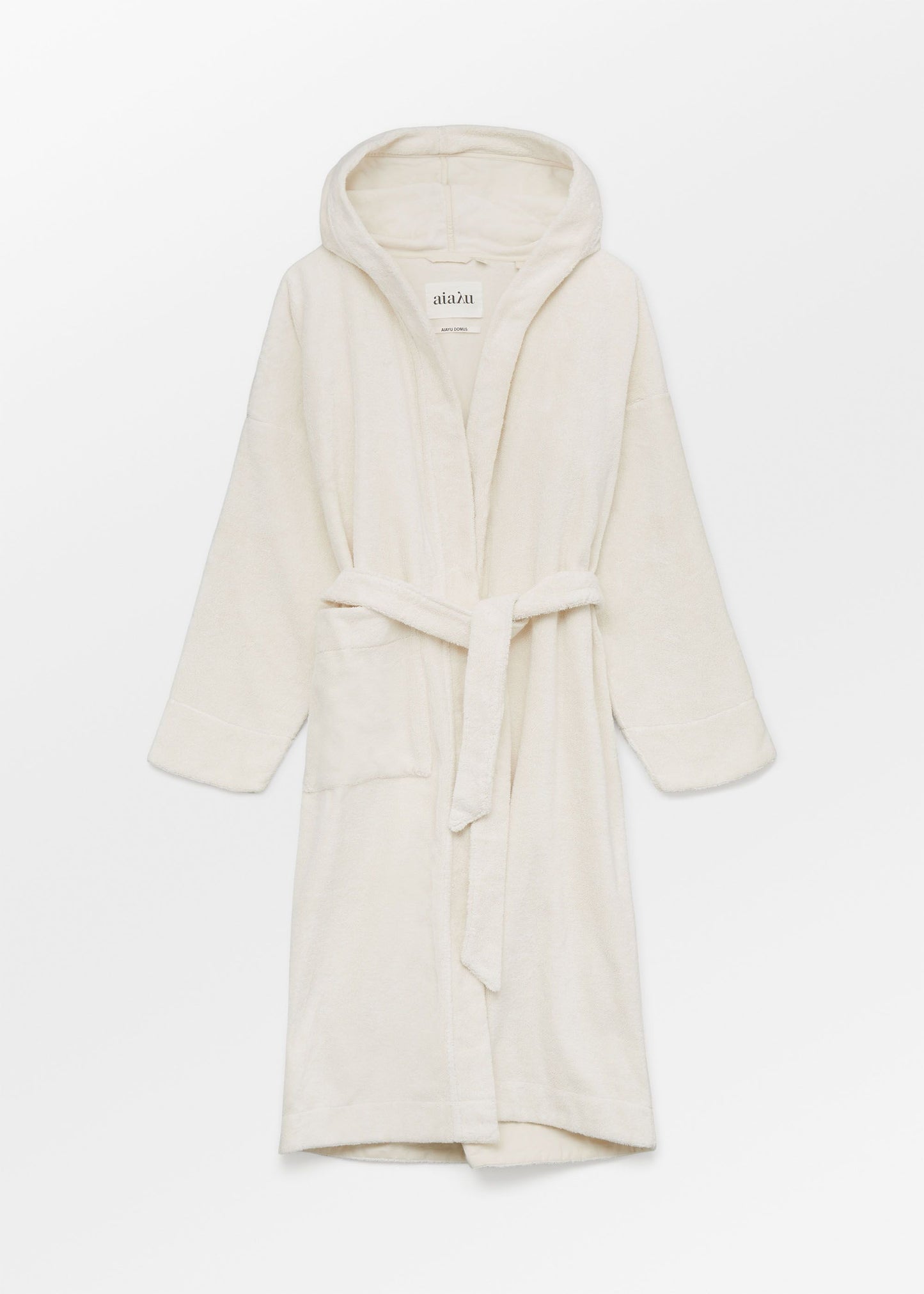 Aiayu "Hooded Bathrobe Terry" Pure Ecru