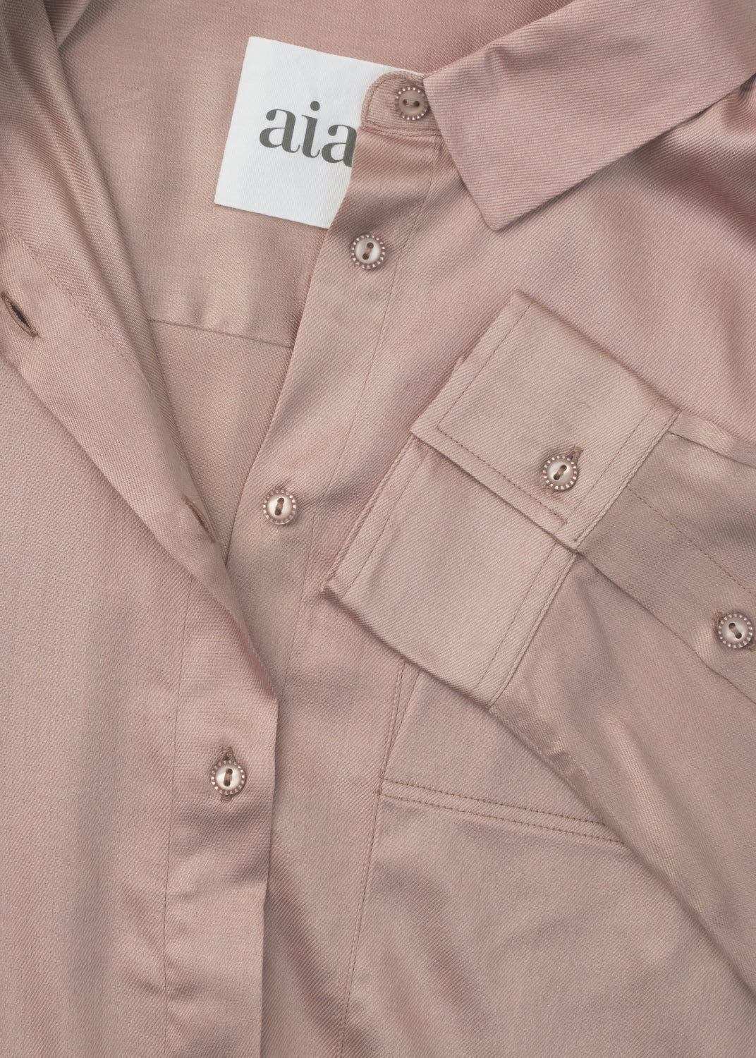 Aiayu "Silk Lynette Shirt" Cocoa
