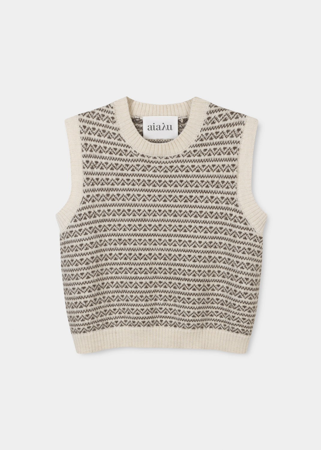 Aiayu "Sille Gilet Vest" Mix Brownie