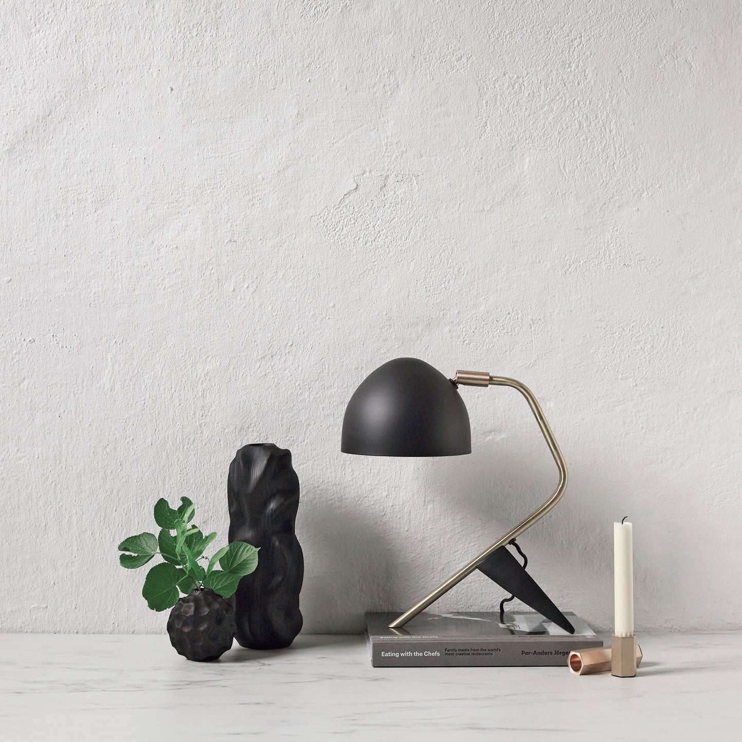 Hexagon candle holder, Brass