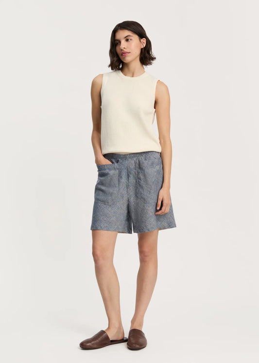 Aiayu "Aliba shorts linen" Night Sky