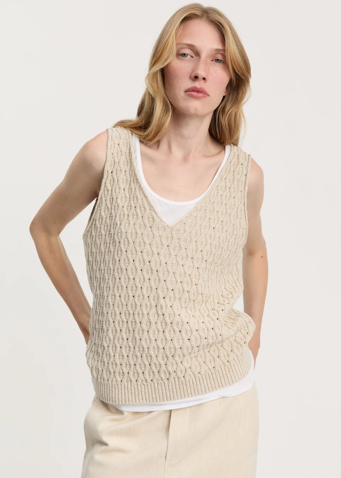 Aiayu "Annu knitted top" Nature
