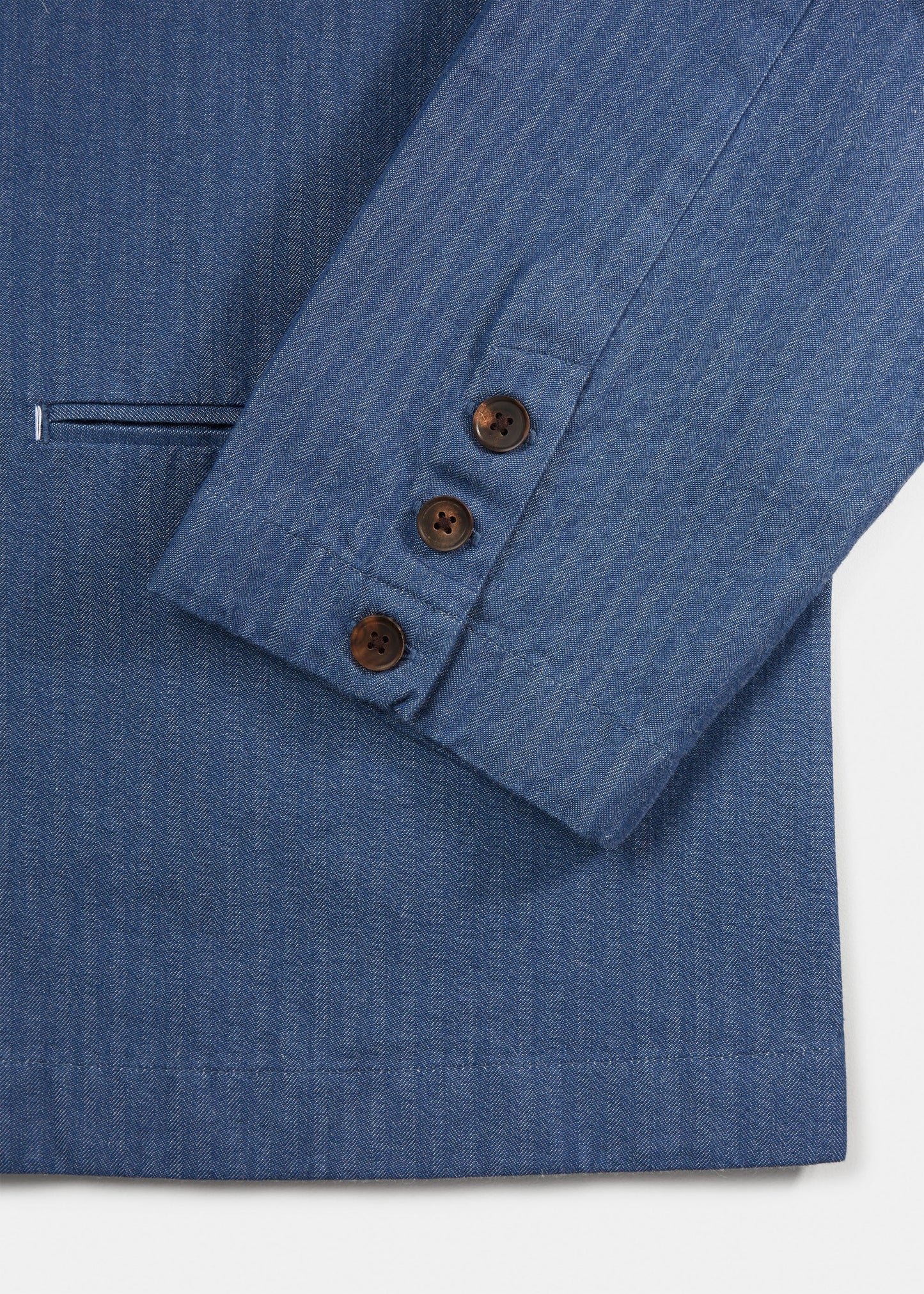 Aiayu "Atla Shirt Herringbone" Blue Jeans