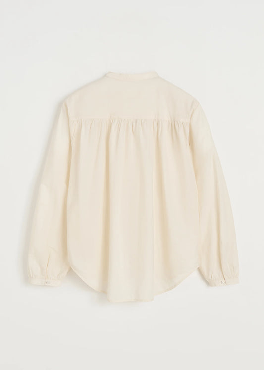 Aiayu "Bibs shirt cotton" Pure Ecru