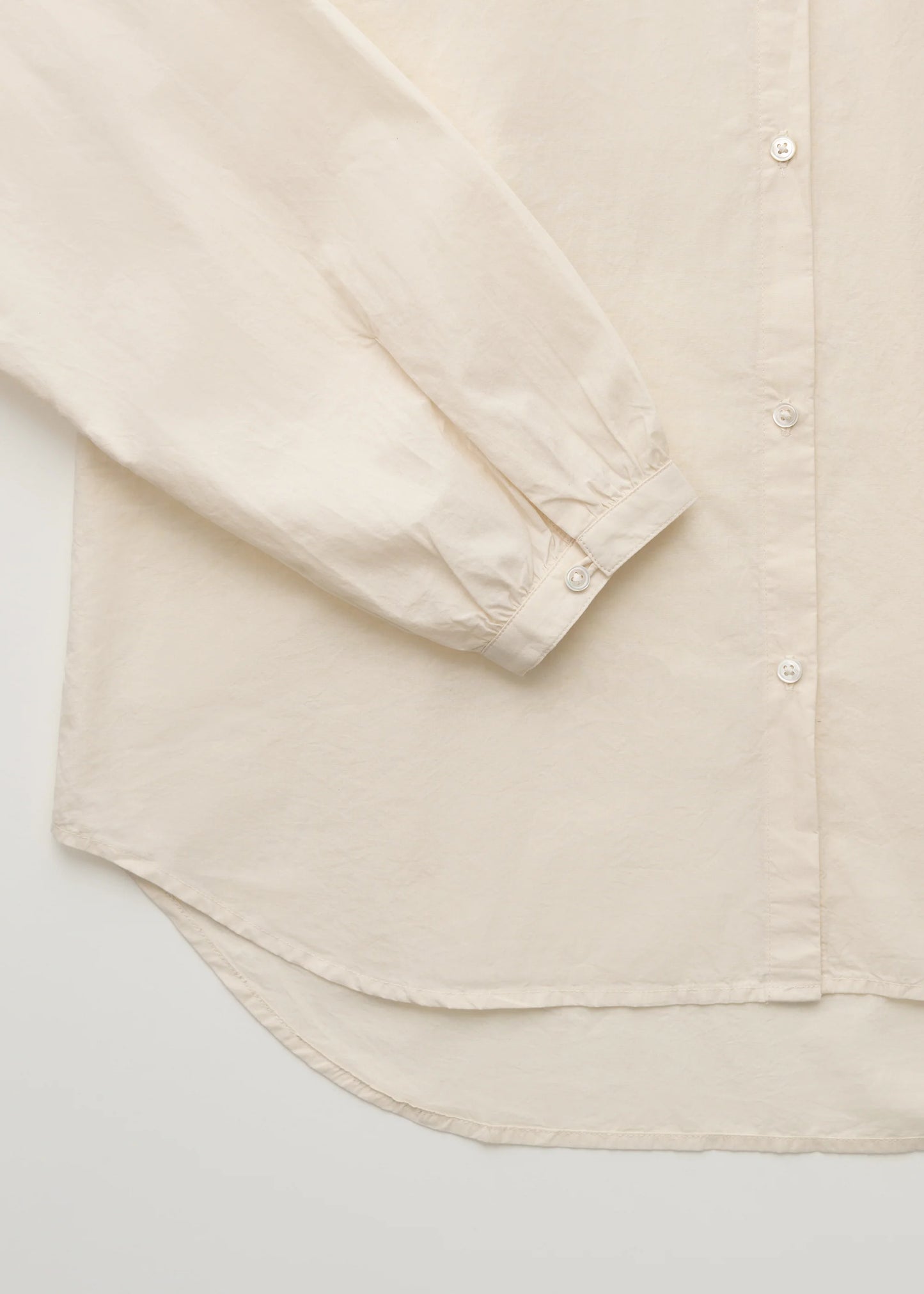 Aiayu "Bibs shirt cotton" Pure Ecru