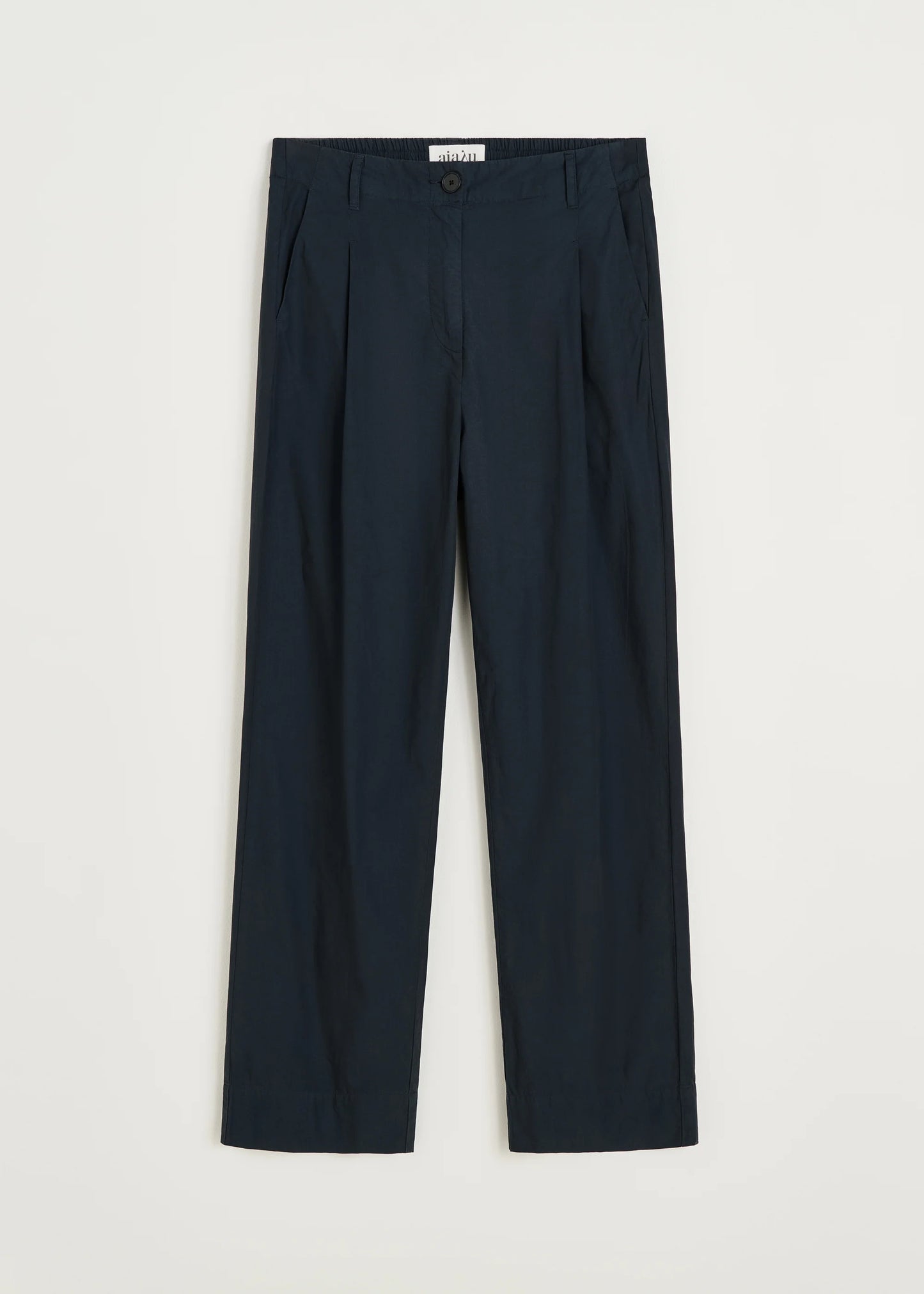 Aiayu "Billy pant zip poplin" Black Navy