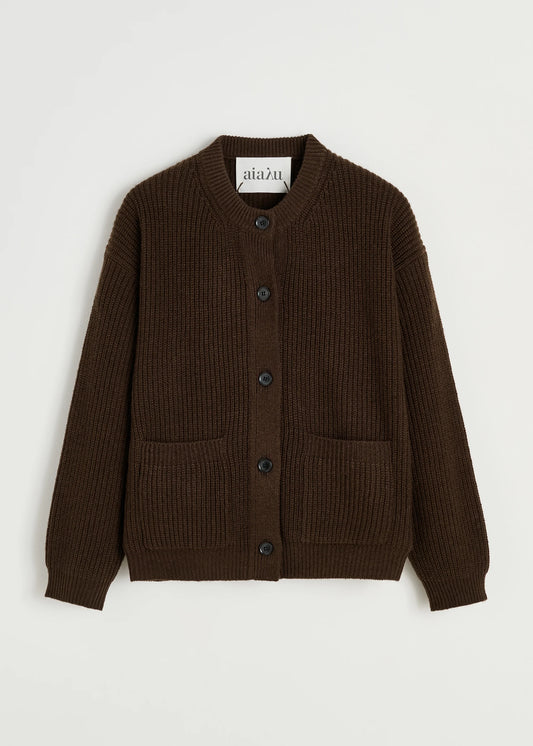Aiayu "Bine cardigan – sartuul" Dark Brown