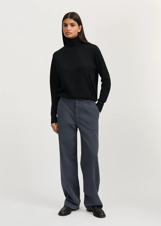 Aiayu "Carlo midwaist wide cotton" Washed Slate