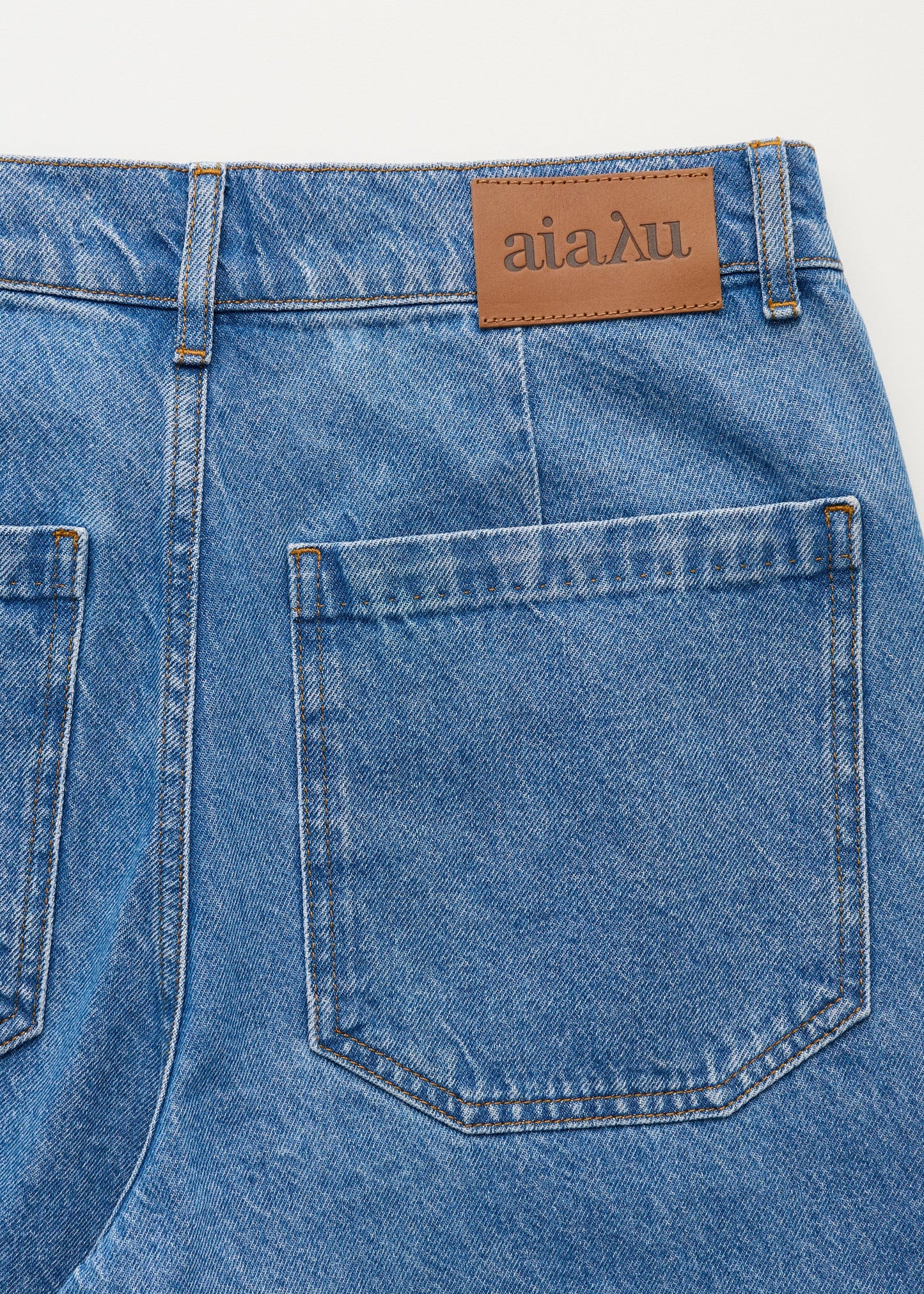 Aiayu "Carlo Midwaist Wide Jeans" Clear Blue
