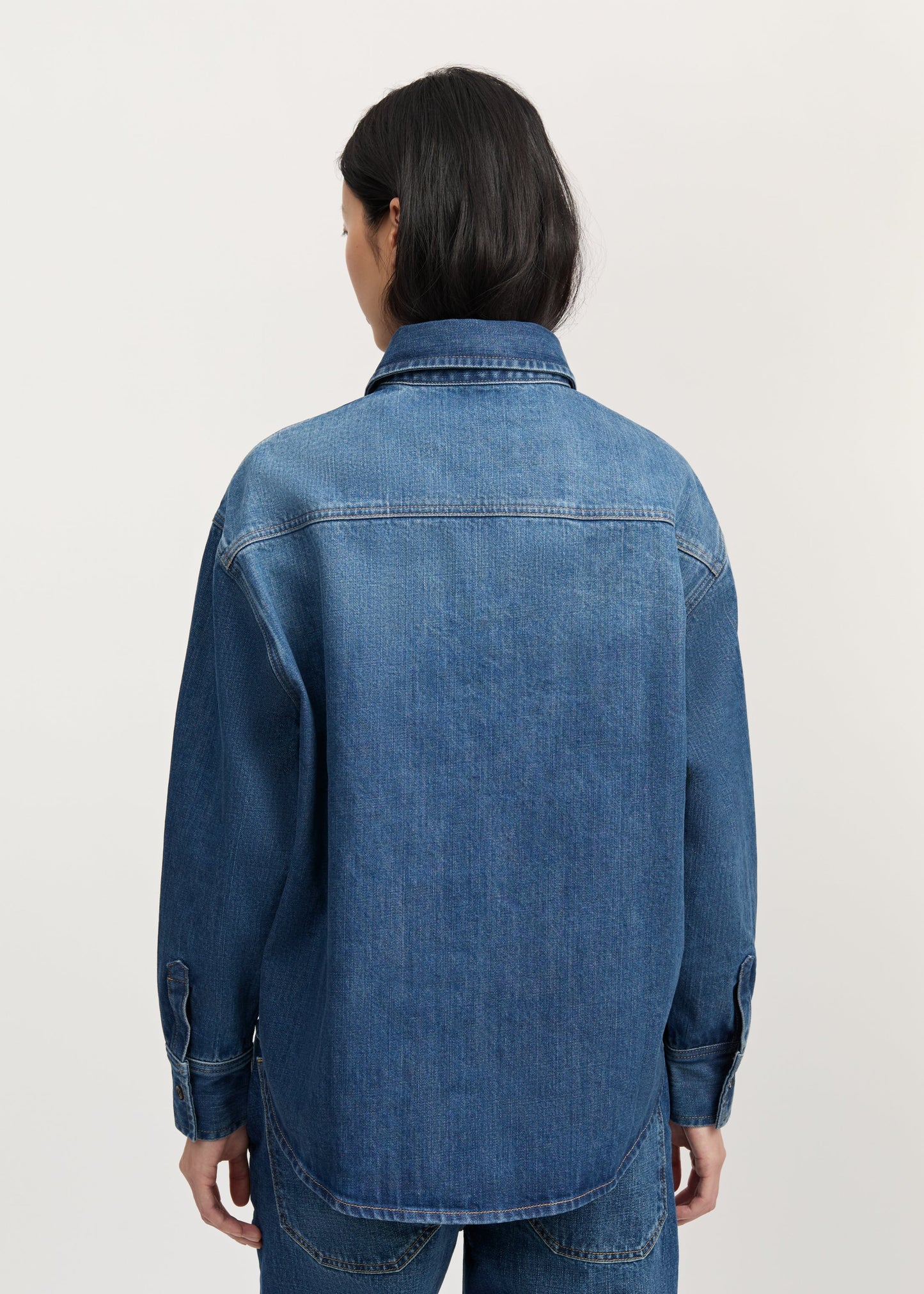 Aiayu "Casy shirt denim" Worn Blue