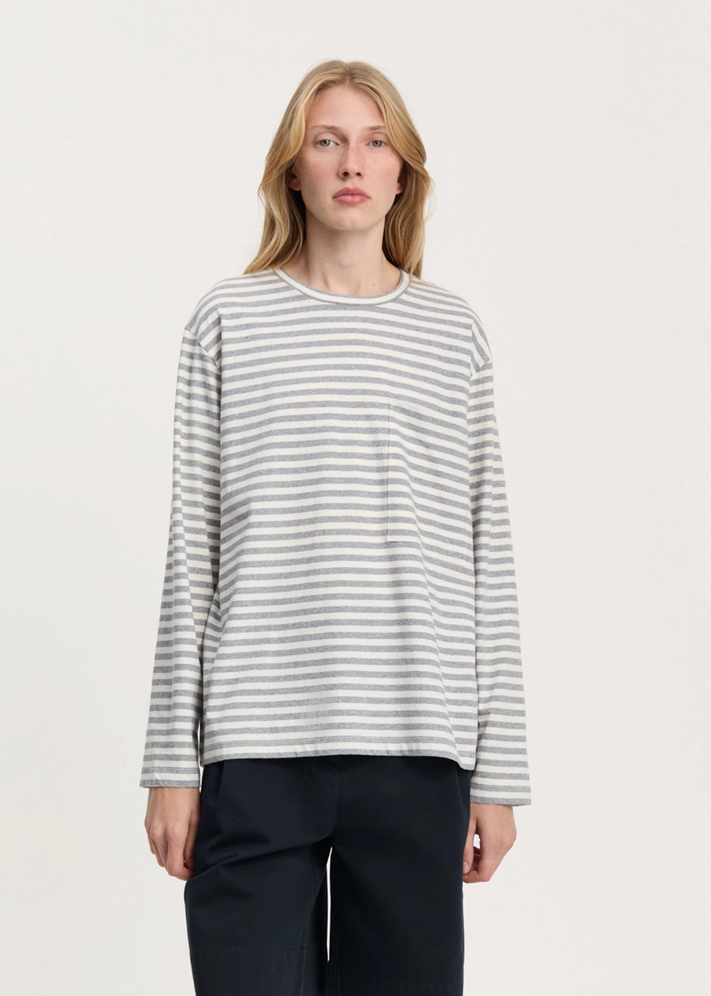 Aiayu "Circular long sleeve melange" Mix Grey Melange