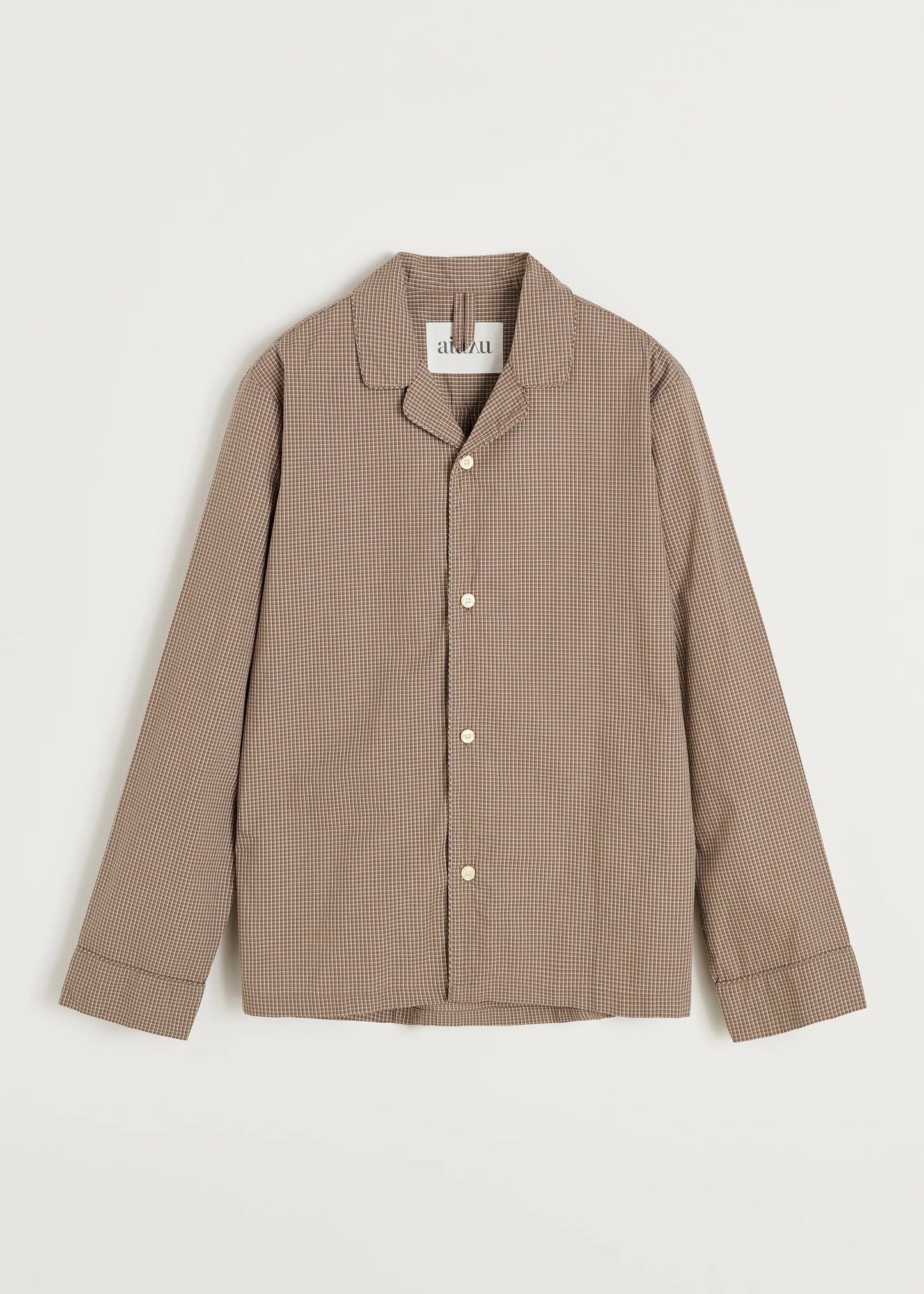 Aiayu "Classic Pyjamas Check" Mix Fossil