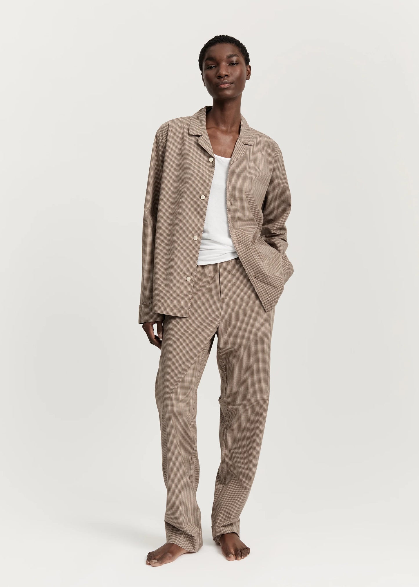 Aiayu "Classic Pyjamas Check" Mix Fossil