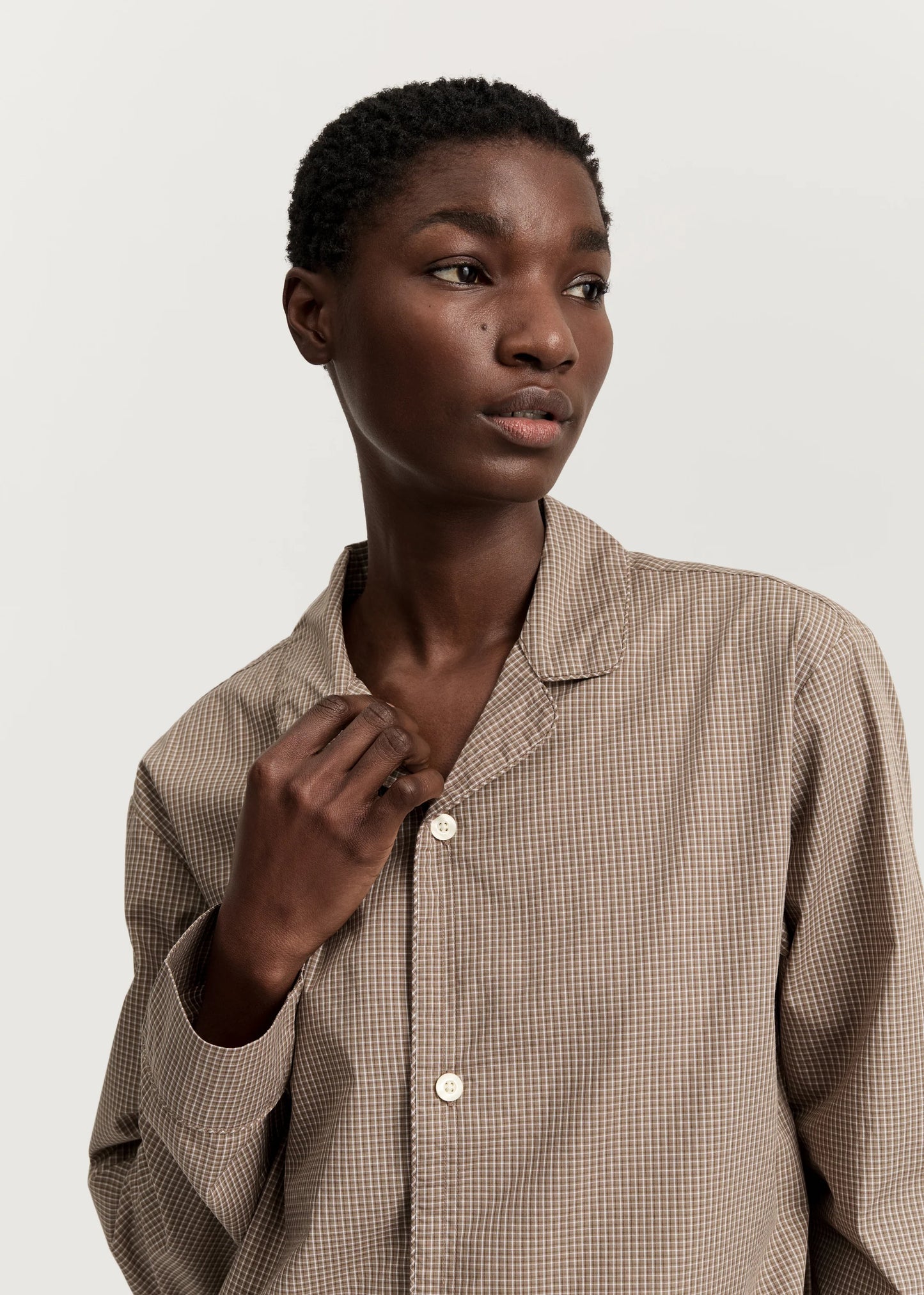 Aiayu "Classic Pyjamas Check" Mix Fossil