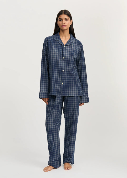 Aiayu "Classic pyjamas check" Mix Navy